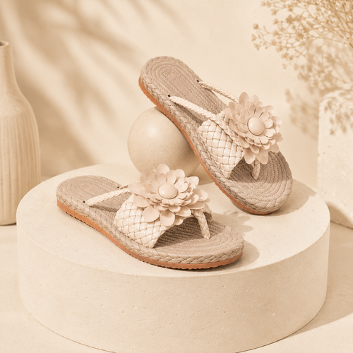 Zenvia Floral Arch Support Flat Slippers